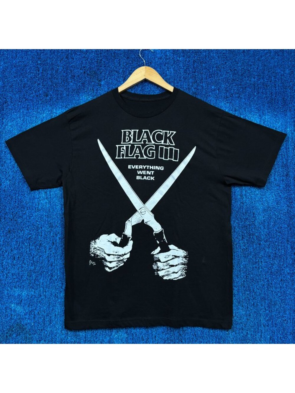 Black Flag Everything Went Black Hardcore Punk Band Tee L